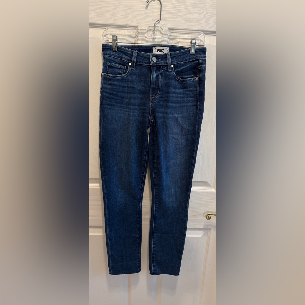 PAIGE Blue Skinny Skyline Skinny Crop -Midrise  Skinny Crop